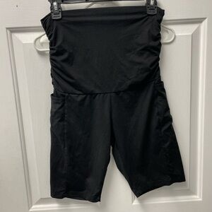 Black Maternity Women's Biker Short